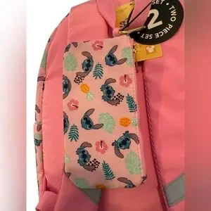 Disney | Bags | Disney X Bioworld Stitch Pink Backpack  display picture 1